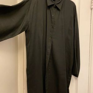 Black linen duster